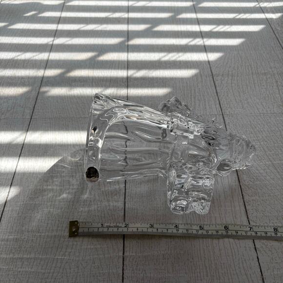 Lead Crystal Christmas Santa Claus Candle Holder Figurine - Picture 10 of 10